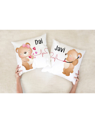 ALMOHADONES DIBUJITOS PAREJA