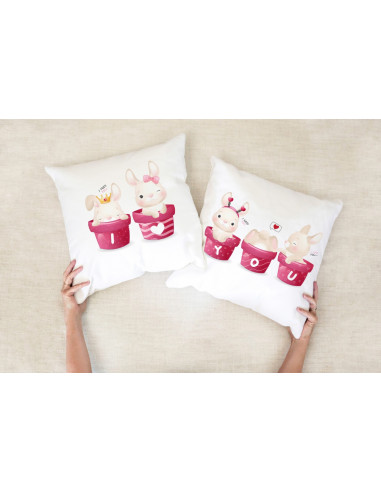 ALMOHADONES DIBUJITOS PAREJA
