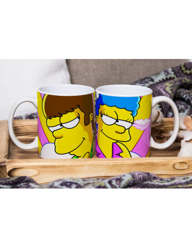 TAZAS PAREJA SIMPSON SAN VALENTIN AMOR