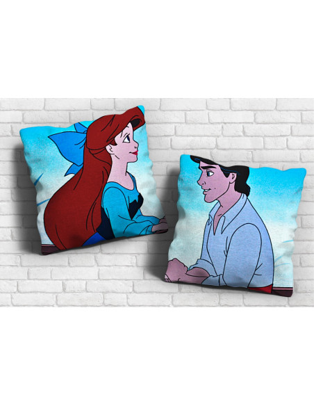 PAREJA PERSONAJES TAZA+ALMOHADON