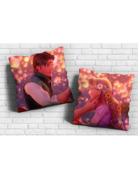 PAREJA PERSONAJES TAZA+ALMOHADON