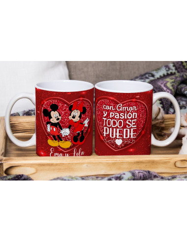 MICKEY Y MINNIE PAREJA TAZAS