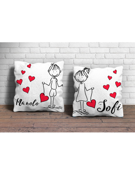Almohadón Pareja Dibujitos