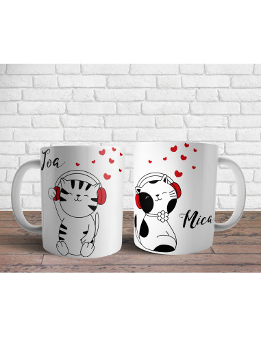 Tazas Parejas Dibujitos