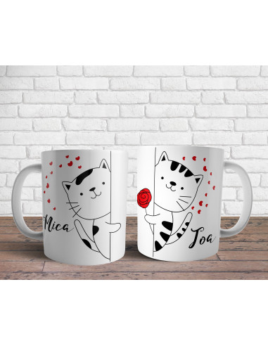 Tazas Parejas Dibujitos