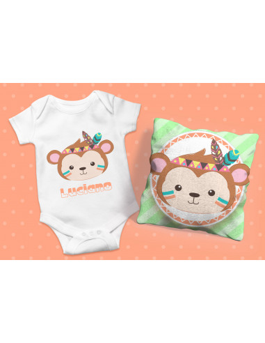 ALMOHADONES + BODY ANIMALITOS TRIBAL...