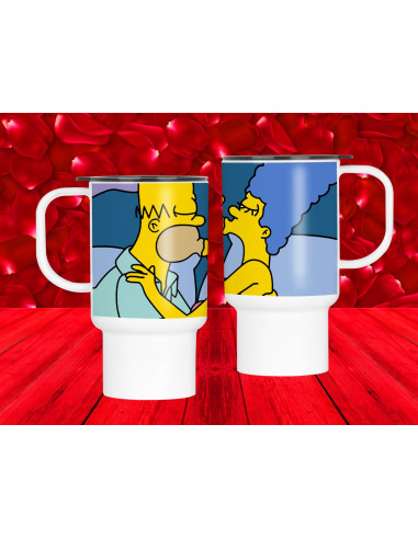 TAZAS PAREJA SIMPSON SAN VALENTIN AMOR