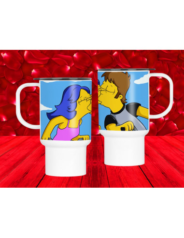 TAZAS PAREJA SIMPSON SAN VALENTIN AMOR