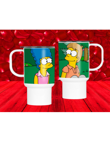 TAZAS PAREJA SIMPSON SAN VALENTIN AMOR