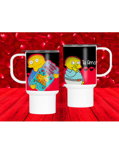 TAZAS PAREJA SIMPSON SAN VALENTIN AMOR