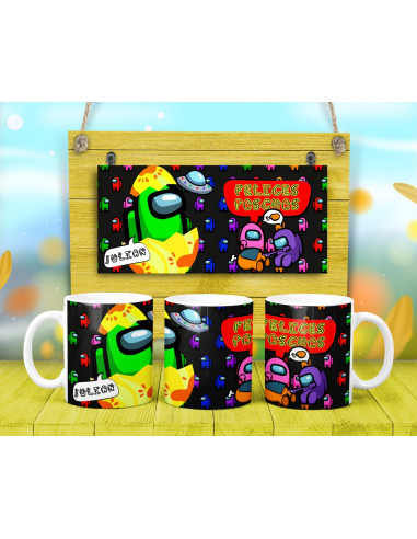 TAZAS PASCUA PERSONAJES TAZAS PASCUA PERSONAJES