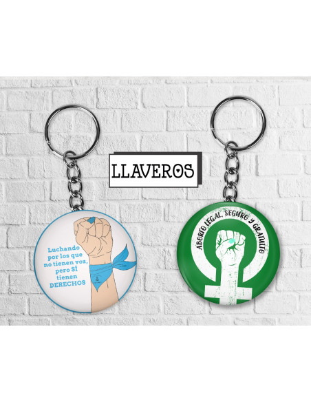 LLAVERO FEMINISMO - ABORTO - DOS VIDAS
