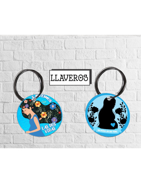 LLAVERO FEMINISMO - ABORTO - DOS VIDAS