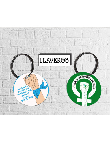 LLAVERO FEMINISMO - ABORTO - DOS VIDAS