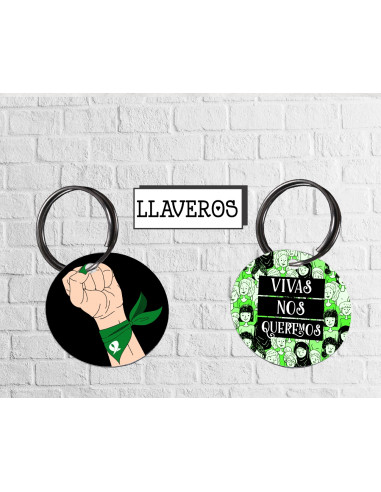 LLAVERO FEMINISMO - ABORTO - DOS VIDAS