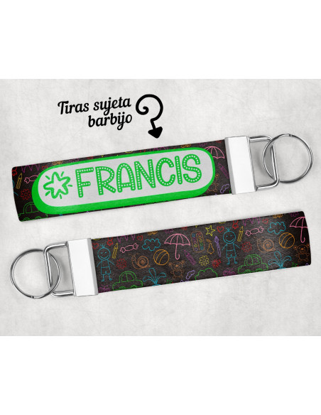 LLAVERO/SUJETADOR BARBIJO ESTAMPADOS 1