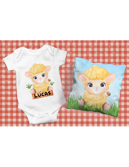 ALMOHADON + BODY ANIMALITOS GRANJA