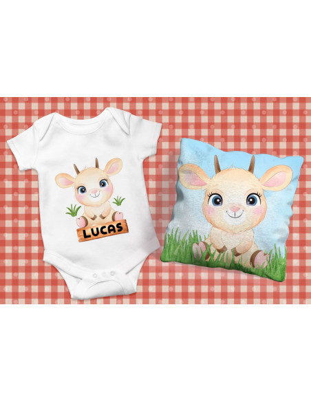 ALMOHADON + BODY ANIMALITOS GRANJA