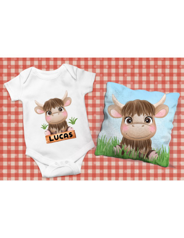 ALMOHADON + BODY ANIMALITOS GRANJA