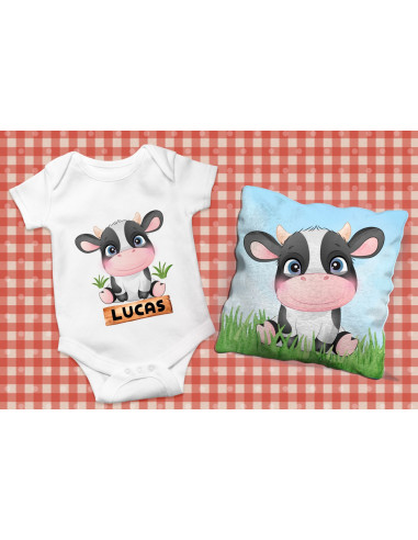 ALMOHADON + BODY ANIMALITOS GRANJA