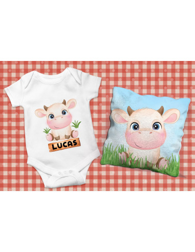 ALMOHADON + BODY ANIMALITOS GRANJA