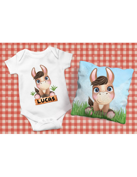 ALMOHADON + BODY ANIMALITOS GRANJA