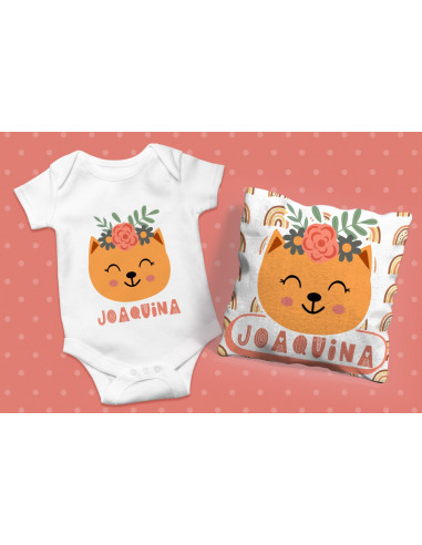 ALMOHADON + BABERO + BODY TRIBAL NENA