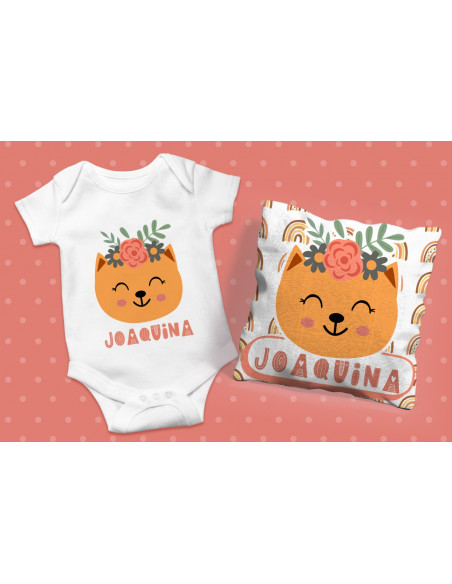 ALMOHADON + BABERO + BODY TRIBAL NENA