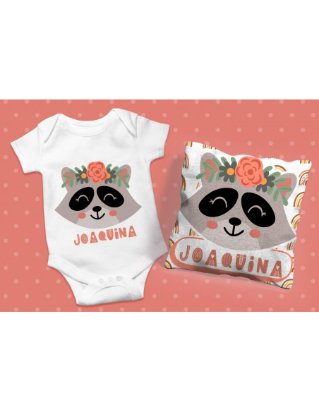 ALMOHADON + BABERO + BODY TRIBAL NENA