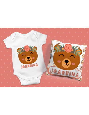 ALMOHADON + BABERO + BODY TRIBAL NENA