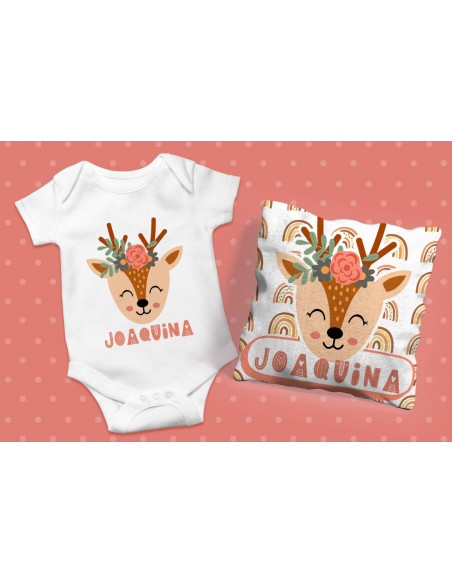 ALMOHADON + BABERO + BODY TRIBAL NENA