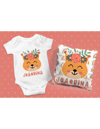 ALMOHADON + BABERO + BODY TRIBAL NENA