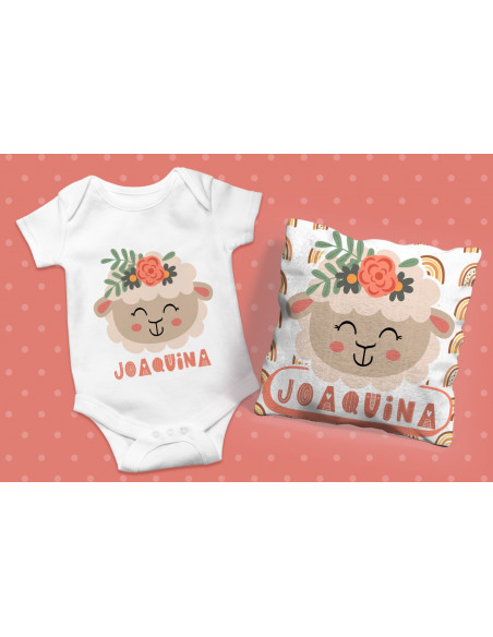 ALMOHADON + BABERO + BODY TRIBAL NENA