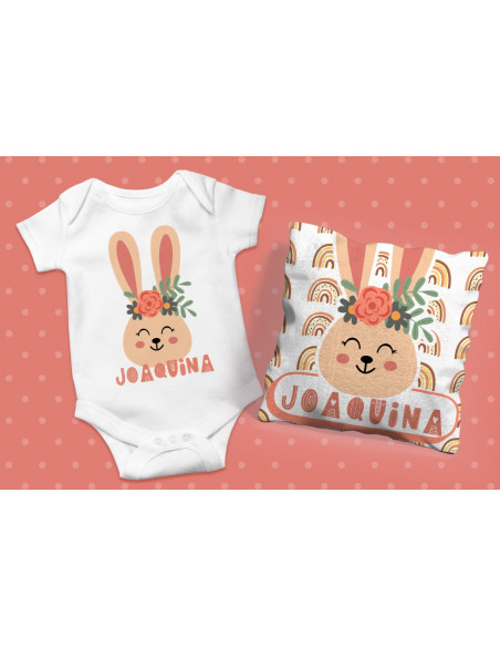 ALMOHADON + BABERO + BODY TRIBAL NENA