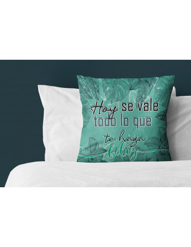 ALMOHADONES TROPICALES CON FRASES