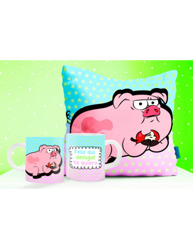 TAZA ALMOHADON CHANCHITO