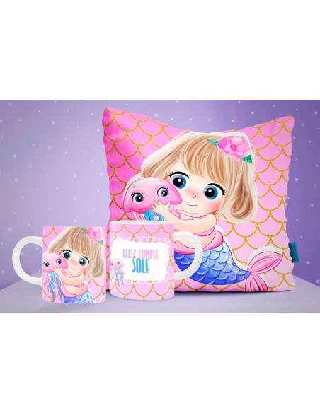 SIRENITA - TAZA-ALMOHADON-REMERA