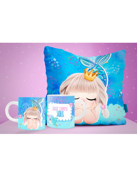 SIRENITA - TAZA-ALMOHADON-REMERA