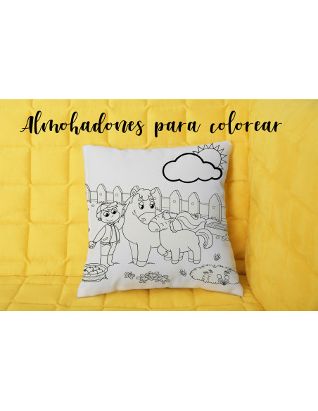 Almohadón infantil para colorear