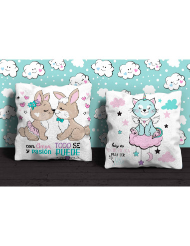 Almohadón Dibujito Frases