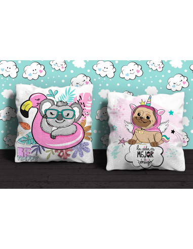 Almohadón Dibujito Frases