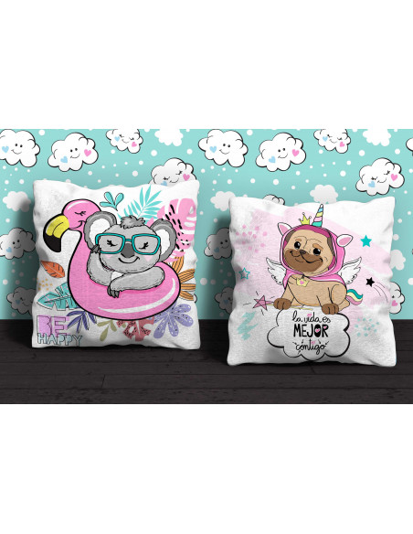 Almohadón Dibujito Frases