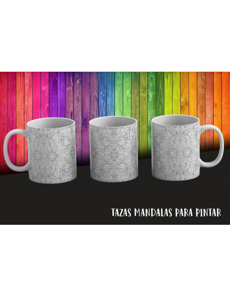 Tazas Mandala Colorear