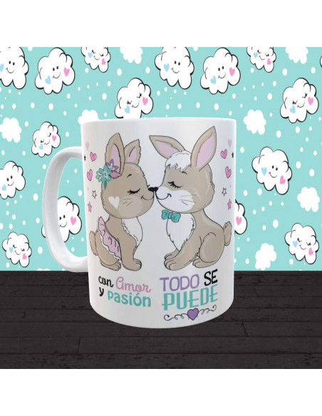 Tazas dibujito Frases