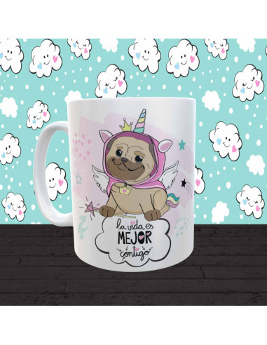 Tazas dibujito Frases