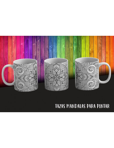 Tazas Mandala Colorear