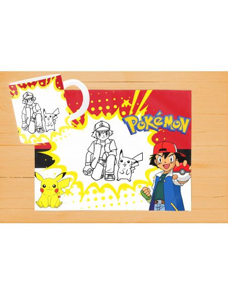 DISEÑOS DE INDIVIDUALES+ TAZA PARA PINTAR/COLOREAR