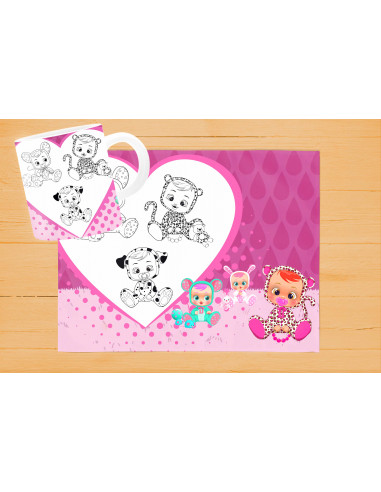 DISEÑOS DE INDIVIDUALES+ TAZA PARA...