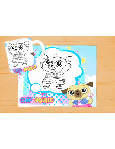 DISEÑOS DE INDIVIDUALES+ TAZA PARA...