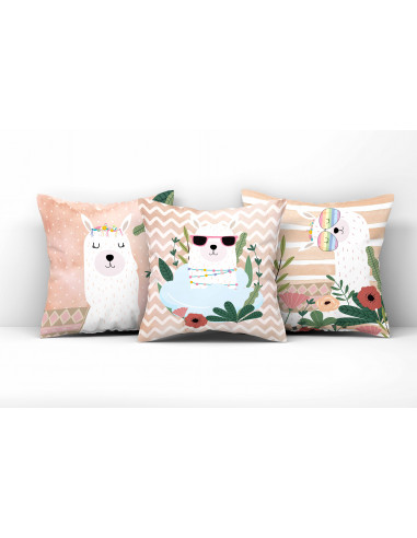 ALMOHADONES LLAMAS ALMOHADONES LLAMAS
